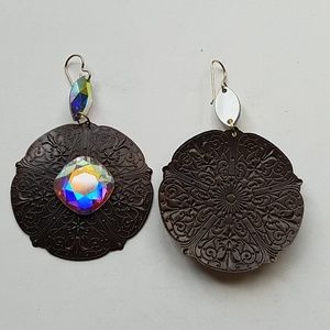 GASOLINE GLAMOUR Jewelry - GYPSY queen MEDALLION XL OPAL EARRINGS NEW GASOLINE GLAMOUR Jewelry - GYPSY queen MEDALLION XL OPAL EARRINGS NEW